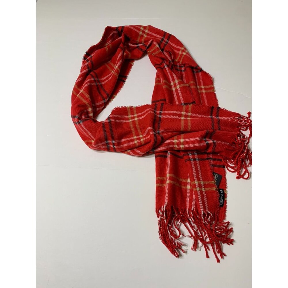 NWT Steve Madden‎ Red Plaid Long Scarf